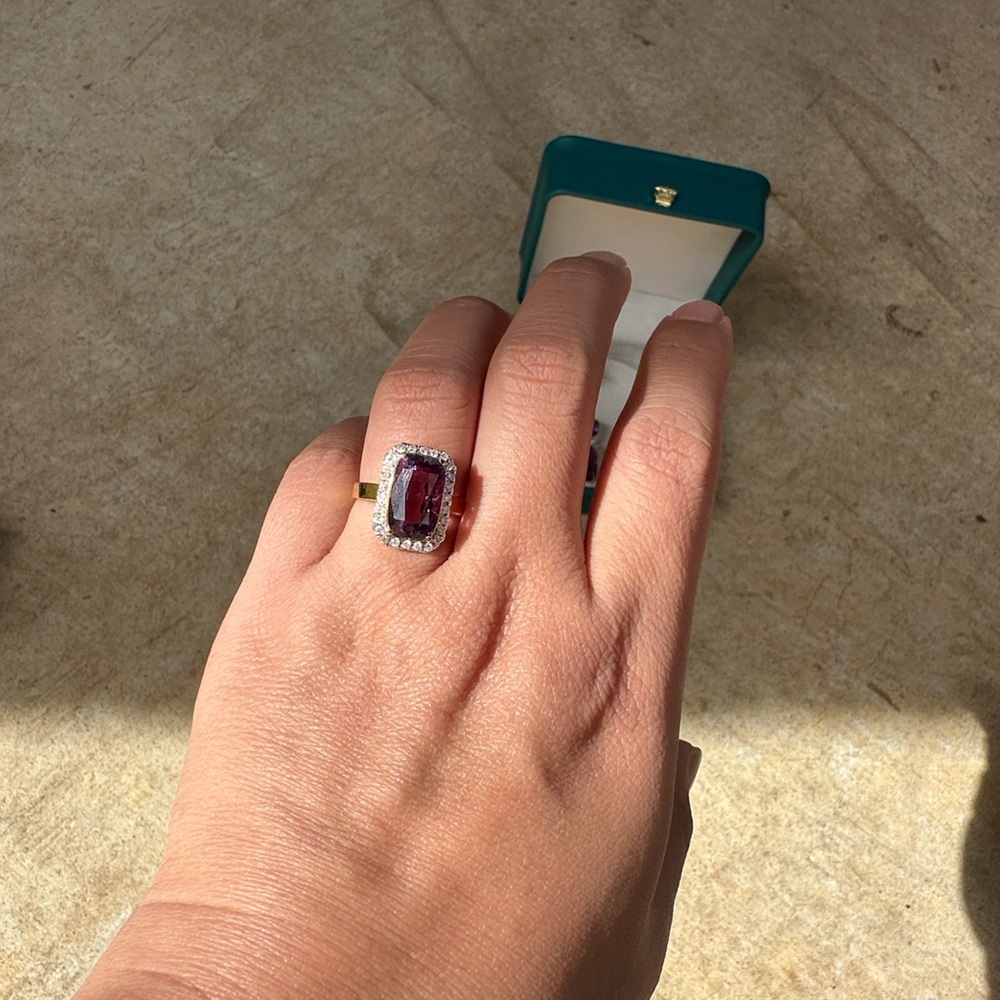 Amethyst gold and diamonds set - Picture 6 of 15
